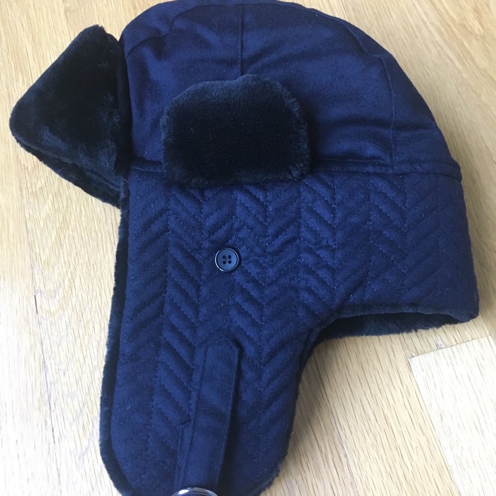 Neiman Marcus Shearling Aviator Hat